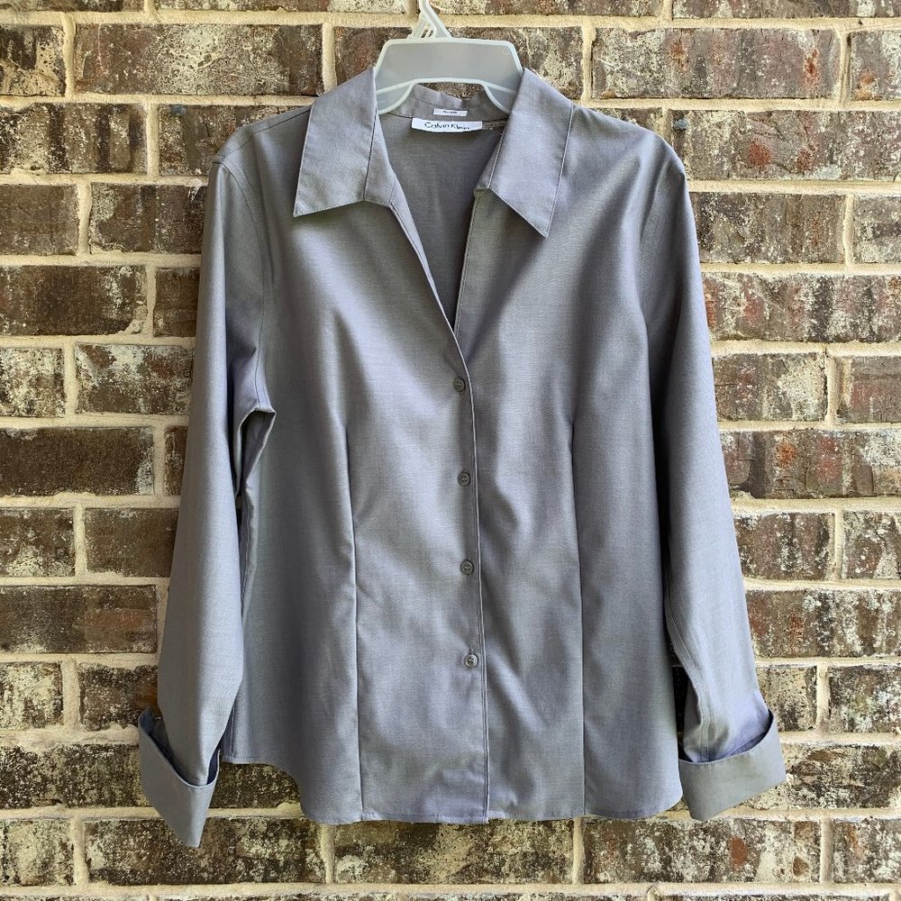 Calvin Klein Button Up Long Sleeves Top Blouse